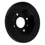 R1 89-98 Hyundai Sonata Front Right Drilled & Slotted Black Brake Rotor