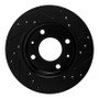 R1 89-98 Hyundai Sonata Front Left Drilled & Slotted Black Brake Rotor