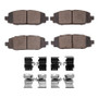 R1 18-25 Jeep Wrangler Rear Ceramic Pads & Hardware Kit