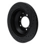 R1 -23 Porsche Cayenne Rear Left Drilled & Slotted Black Brake Rotor