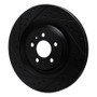 R1 15-18 Porsche Macan Rear Left Drilled & Slotted Black Brake Rotor