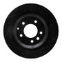 R1 05-18 Porsche Cayenne Rear Right Drilled & Slotted Black Brake Rotor