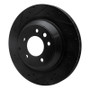 R1 05-18 Porsche Cayenne Rear Left Drilled & Slotted Black Brake Rotor
