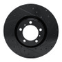 R1 10-24 Audi RS e-Tron GT Right Front Drilled & Slotted Black Brake Rotor