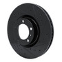 R1 10-24 Audi RS e-Tron GT Right Front Drilled & Slotted Black Brake Rotor