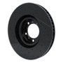 R1 10-24 Audi RS e-Tron GT Right Front Drilled & Slotted Black Brake Rotor
