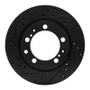 R1 91-97 Porsche 911 Right Rear Drilled & Slotted Black Brake Rotor