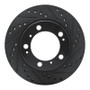 R1 97-04 Porsche Boxster Rear Right Drilled & Slotted Black Brake Rotor