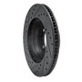 R1 97-04 Porsche Boxster Front Right Drilled & Slotted Black Brake Rotor