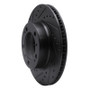 R1 97-04 Porsche Boxster Front Left Drilled & Slotted Black Brake Rotor