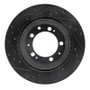 R1 87-89 Porsche 944 Except Turbo Rear Right Drilled & Slotted Black Brake Rotor