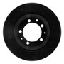 R1 87-89 Porsche 944 Except Turbo Rear Left Drilled & Slotted Black Brake Rotor