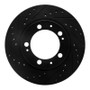 R1 89-97 Porsche 911 Front Left Drilled & Slotted Black Brake Rotor