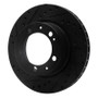 R1 89-97 Porsche 911 Front Left Drilled & Slotted Black Brake Rotor