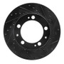 R1 87-89 Porsche 944 Except Turbo Front Right Drilled & Slotted Black Brake Rotor