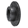 R1 87-89 Porsche 944 Except Turbo Front Right Drilled & Slotted Black Brake Rotor