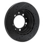 R1 86-95 Porsche 944 Turbo Rear Right Drilled & Slotted Black Brake Rotor