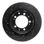 R1 86-95 Porsche 944 Turbo Rear Right Drilled & Slotted Black Brake Rotor