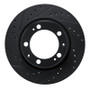 R1 87-95 Porsche 944 Except Turbo Front Left Drilled & Slotted Black Brake Rotor