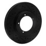 R1 86-86 Porsche 944 Turbo Front Right Drilled & Slotted Black Brake Rotor