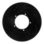 R1 86-86 Porsche 944 Turbo Front Left Drilled & Slotted Black Brake Rotor