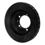 R1 86-91 Porsche 944 Except Turbo Left Front Drilled & Slotted Black Brake Rotor