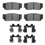 R1 03-09 Kia Sorento Rear Ceramic Pads & Hardware Kit