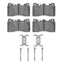 R1 10-16 Mercedes-Benz SLS AMG Rear Semi Met Pads & Hardware Kit