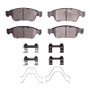 R1 07-15 Infiniti G35 Front Semi Met Pads & Hardware Kit
