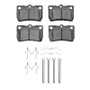 R1 06-13 Lexus IS250 Rear Semi Met Pads & Hardware Kit
