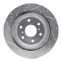 DFC 07-20 Cadillac Escalade Rear Right Drilled & Slotted Silver Brake Rotor