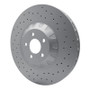 DFC 16-18 Ford Mustang Left Front Drilled GeoSPEC Coated Rotor