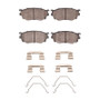 R1 98-03 Mazda Protege Front Semi Met Pads & Hardware Kit