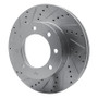 R1 2012-2025 Ford F-350 Super Duty 4WD Front Left Drilled & Slotted Silver Brake Rotor