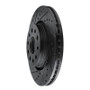 R1 2002-2018 Dodge Sprinter 2500 Rear Left Drilled & Slotted Black Brake Rotor
