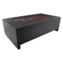 DS18 Single 10in Shallow Subwoofer & Enclosure 300 Watt RMS Downfiring Sealed Black Carpet Amplified