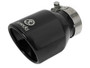 aFe Takeda Universal Exhaust Tip 2-1/2 IN Inlet x 4 IN Outlet x 6 IN L- Black