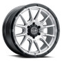 ICON Alloys Cajon 20x9 / 5x150 / 16mm / 5.625in BS Silver Machined Wheel w/ GB Lip