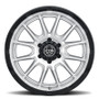 ICON Alloys Cajon 20x9 / 5x150 / 16mm / 5.625in BS Silver Machined Wheel w/ GB Lip