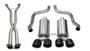 Corsa 09-13 Chevy Corvette 6.2L V8 2.5in Sport Cat-Back Dual Rear Exit w/Twin 4.0in Pol Pro-Ser Tips