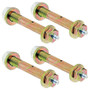RockJock Greaseable Bolt w/ Hardware 9/16in Thread x 4in Long (4-pack)