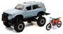 1:18 Scale Truck/race Bike Land Cruiser/orange Race Bike