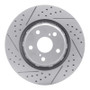 R1 09-15 Toyota Venza Front Left Drilled & Slotted Geo-Carbon Rotor