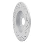 R1 11-17 Lexus Ct200H Rear Left Drilled & Slotted Geo-Carbon Rotor