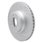 R1 02-08 BMW 760Li Front Right Drilled & Slotted Geo-Carbon Rotor
