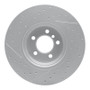 R1 02-08 BMW 760Li Front Right Drilled & Slotted Geo-Carbon Rotor