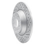 R1 16-25 Audi Q3 Rear Right Drilled & Slotted Geo-Carbon Rotor