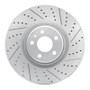 R1 12-18 Audi A6 Quattro Front Right Drilled & Slotted Geo-Carbon Rotor