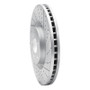 R1 12-18 Audi A6 Quattro Front Right Drilled & Slotted Geo-Carbon Rotor