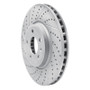 R1 08-12 Audi A5 Front Left Drilled & Slotted Geo-Carbon Rotor